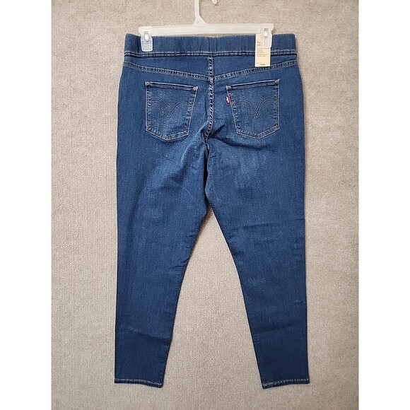 Levis Pull on Legging Jeans Womens 16W Short Blue Medium Wash Stretch NEW - Picture 8 of 13